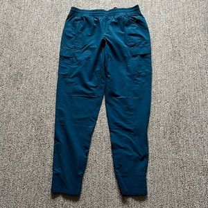 The North Face joggers, size 8, teal blue in color.